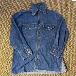 BAR C authentic western denim shirt sz M/L